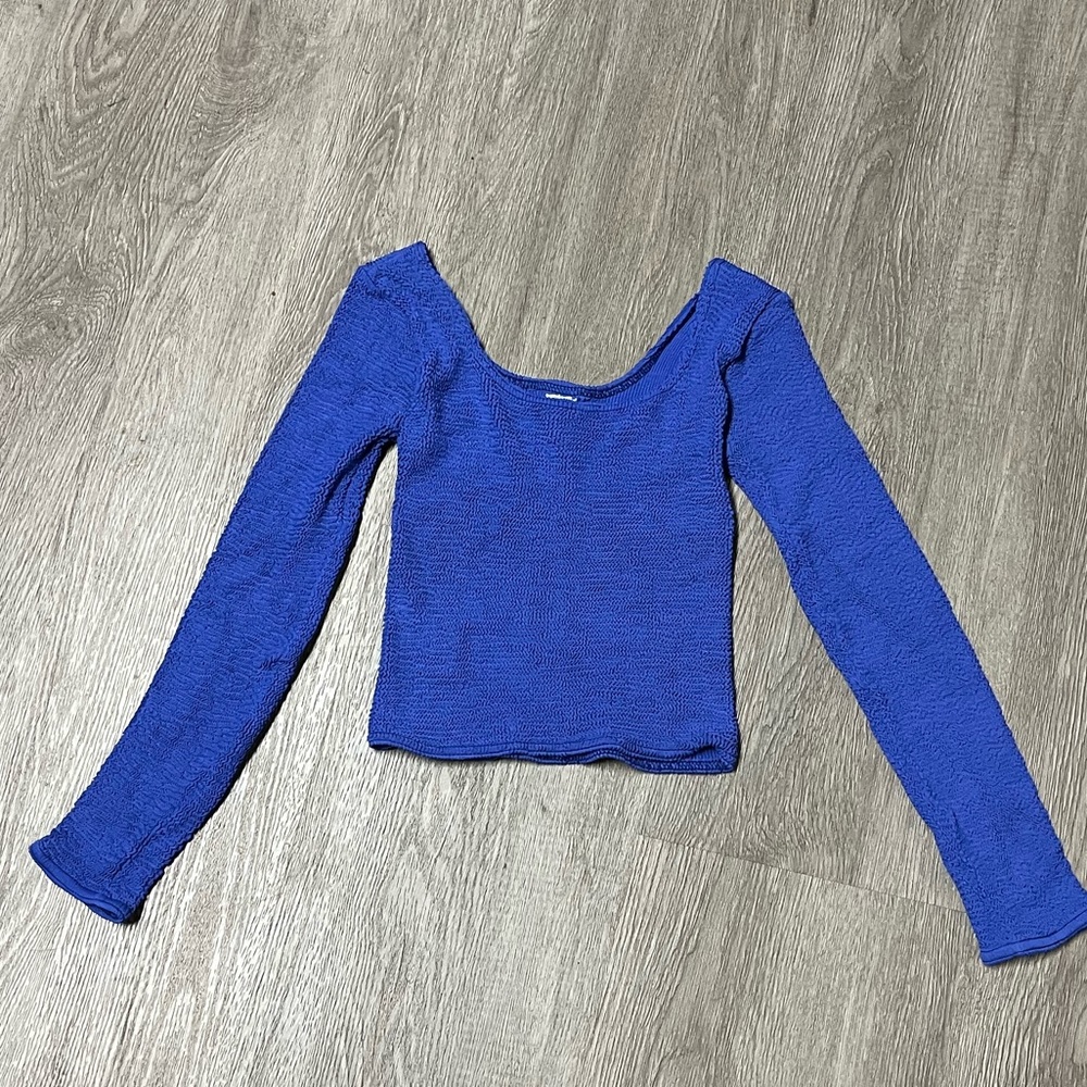Vintage Hunza G Blue Swimwear Top
